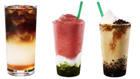 星巴克,一芳水果茶。