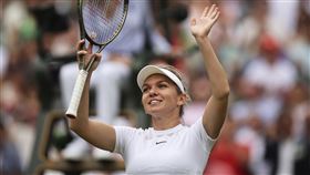 ▲哈勒普（Simona Halep）生涯第3度闖進溫網女單4強。（圖／美聯社／達志影像）