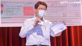 謝龍介控黃偉哲涉索賄  撕毀存證信函國民黨台南市長參選人謝龍介（圖）7日召開記者會，指控台南市長黃偉哲、律師和靈骨塔業者同在飯局時，涉索賄新台幣720萬元情事，並現場將收到的存證信函撕毀，向黃偉哲喊話，要求他出來面對、當面對質。中央社記者裴禛攝  111年7月7日