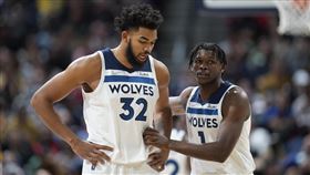 ▲籃網對唐斯（Karl-Anthony Towns）和艾德渥斯（Anthony Edwards）有興趣。（圖／美聯社／達志影像）