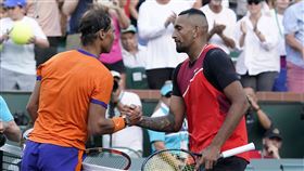 ▲納達爾宣布退賽，基爾喬斯（Nick Kyrgios）得知消息後發文祝他早日康復。（圖／美聯社／達志影像）