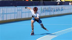 ▲滑輪溜冰選手陳映竹勇奪200公尺計時賽銅牌。（圖／體育署提供）