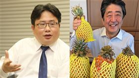 矢板明夫、安倍晉三。（圖／翻攝自矢板明夫臉書、安倍晉三推特）	