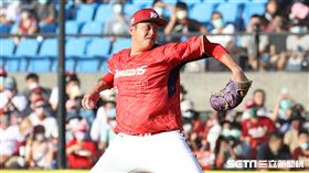 ▲味全龍先發投手廖任磊。（圖／記者劉彥池攝影）