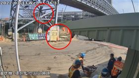 大潭電廠,工安意外,工人,標語（圖／翻攝自記者爆料網）