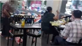 網友PO出民眾使用超商內用區，把垃圾丟滿地。（圖／翻攝自爆料公社）