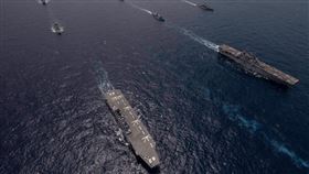 美國眾院14日通過2023年國防授權法案，支持邀台灣參與環太平洋軍演。圖為2020年環太平洋軍演。（圖／翻攝自facebook.com/RimofthePacific）
