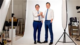 鄭文燦,林智堅,定裝照（圖／林智堅競選團隊提供）