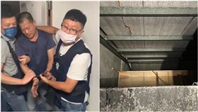 槍手狂逃20小時！躲台中養生館夾層被抓到（圖／翻攝自記者爆料網、翻攝畫面）