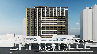 新北環狀線秀朗橋站　開發大樓開工