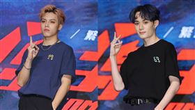 《原子少年》藍弟、李哲言、黃莑茗、唐立杰和呂植宇於演出前接受媒體訪問。（圖／記者楊澍攝影）