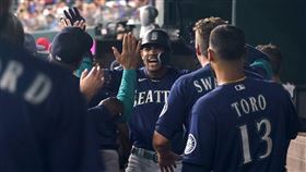 ▲Julio Rodriguez擊出滿貫全壘打幫助西雅圖水手12連勝。（圖／美聯社／達志影像）