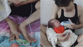 新手爸哄嬰時「用腳打手遊」老婆傻眼