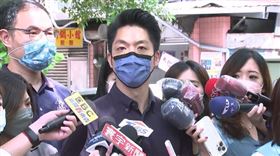 蔣萬安上午出席恭迎台北安西媽祖會口罩媽祖駐駕吉慶儀式