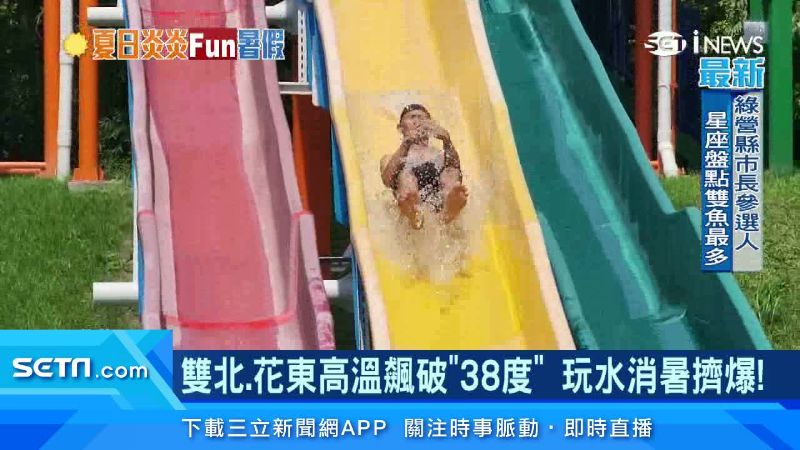 雙北、花東高溫警示　玩水消暑擠爆