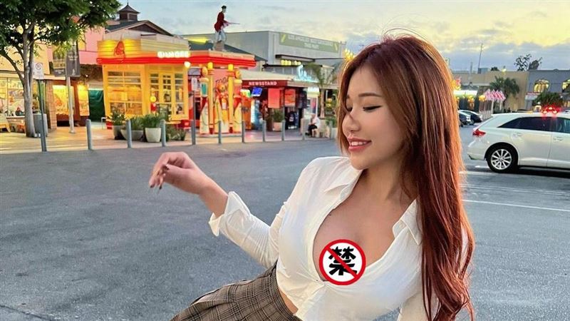 上圍只包一片布　正妹逛夜市炸出核彈
