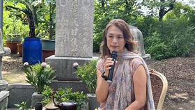 商毓芳參選台南市長提政見商滿生紀念館執行長商毓芳18日在南山公墓商府歷代祖先墓園宣布參選台南市長，提出南山公墓100公頃全區保留，籌備為具生態博物館特質的台南市美術館本館等政見。中央社記者楊思瑞攝  111年7月18日