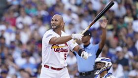 ▲普侯斯（Albert Pujols）全壘打大賽首輪敲出20轟晉級。（圖／美聯社／達志影像）