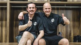 ▲鄭志龍接任鋼鐵人籃球事務營運長，格魯諾維奇（Slavoljub Lale Gorunovic）升任總教練。（圖／高雄鋼鐵人提供）