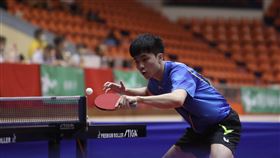 林昀儒全運會桌球男單出賽（3）110年全國運動會桌球項目17日進行男子單打，台灣桌球好手林昀儒出賽。中央社記者吳家昇攝  110年9月17日