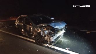國1深夜5車連環撞！2駕駛送醫