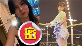 魏蔓身穿細肩帶低胸上衣自拍，雪乳竟出現「亮點」。（圖／翻攝自魏蔓 IG）