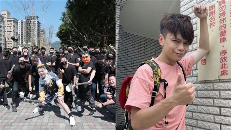 蔡阿嘎遭黑衣人追打　畫面曝光網笑翻