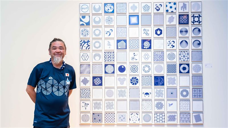 東奧會徽創作者野老朝雄　台灣展開幕
