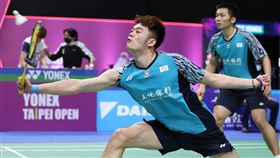 台灣黃金男雙李洋/王齊麟首輪驚險晉級。（圖／大會提供）