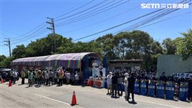 坤輿事業廢棄物掩埋場進行試運轉時與抗議民眾爆發流血衝突。（圖／翻攝畫面）