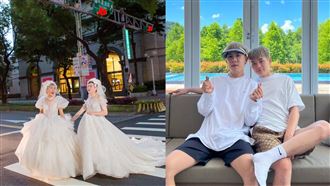 林進婚紗照曝光　甜牽男友網全看哭