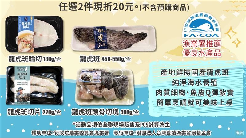 賣場挺龍虎石斑　推「結帳折價」好康