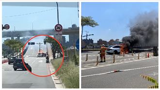 駕特斯拉自撞起火　林志穎拉出畫面曝