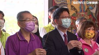 林佳龍竹林寺拜廟　還願建林口交流道