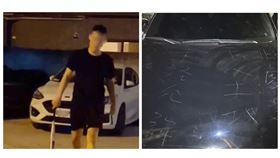 台中沙鹿男子遭私人土地車主刮車，竟撒冥紙砸車，自首才發現砸錯車。（圖／翻攝「社會事」）