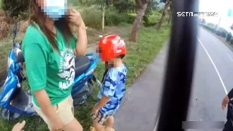 植牙麻醉還沒退　婦人騎車載兒子自摔