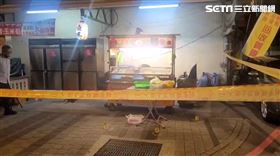 台中潭子火車站附近的滷味攤老闆中彈。（圖／翻攝畫面