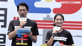 「全明星運動會」第四季主持人徐展元、卓君澤（卓卓）。（記者邱榮吉/攝影）