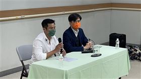 林志鑫和經紀人出面說明林志穎病況。（圖／實習記者黃聖凱攝影）