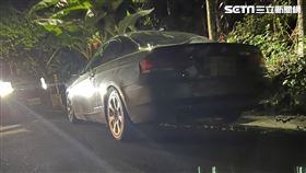 台中潭子滷味攤老闆遭槍擊身亡，警方在太平找到兇手逃逸用的BMW。（圖／翻攝畫面）