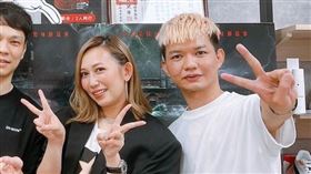 「直播小霸王」宥凱（右）和「電商天后」Halo Mavis罕見同台，左為《民雄鬼屋》電影監製劉楓棋。（圖片提供：采昌、馬棋朵）