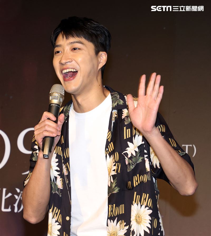 李玖哲演唱會發布記者會好友姚元浩、江宏傑站台加油打氣。（記者邱榮吉/攝影）