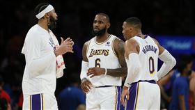 ▲湖人三巨頭。（圖／美聯社／達志影像）