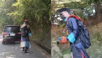 路上驚見殭屍兜風　網：好險不是晚上