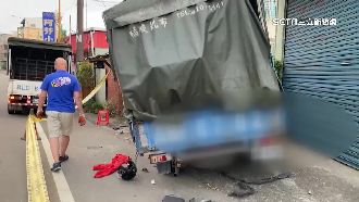 貨車沒減速撞死騎車嬤！翁險被波及