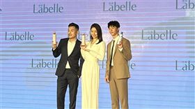 林心如、許光漢和77老大出席養生飲品發布活動。（圖／記者林明柔攝影）