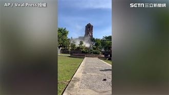 菲國7.1強震！鐘樓掉大石遊客急逃