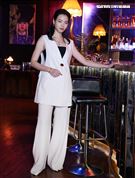 陸夏出席「妮波自由式」殺青採訪。（記者邱榮吉/攝影）