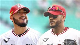 ▲SSG登陸者Shawn Morimando（象魔力）韓國職棒初登板。（圖／取自SSG登陸者FB）