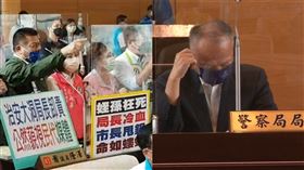  台中市議會，議員蕭隆澤，潭子槍擊命案，警察局長蔡蒼柏，下台，民代見縫插針 (圖／翻攝畫面)